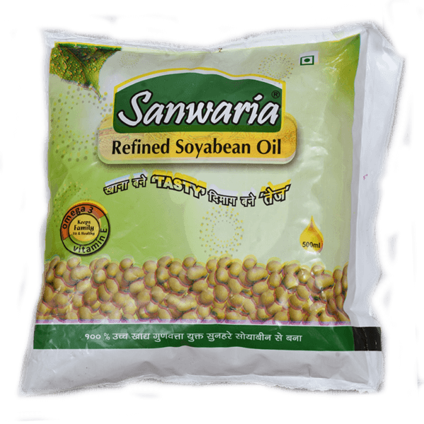 Sanwaria Refined Soyabean Oil 500ml Pouch